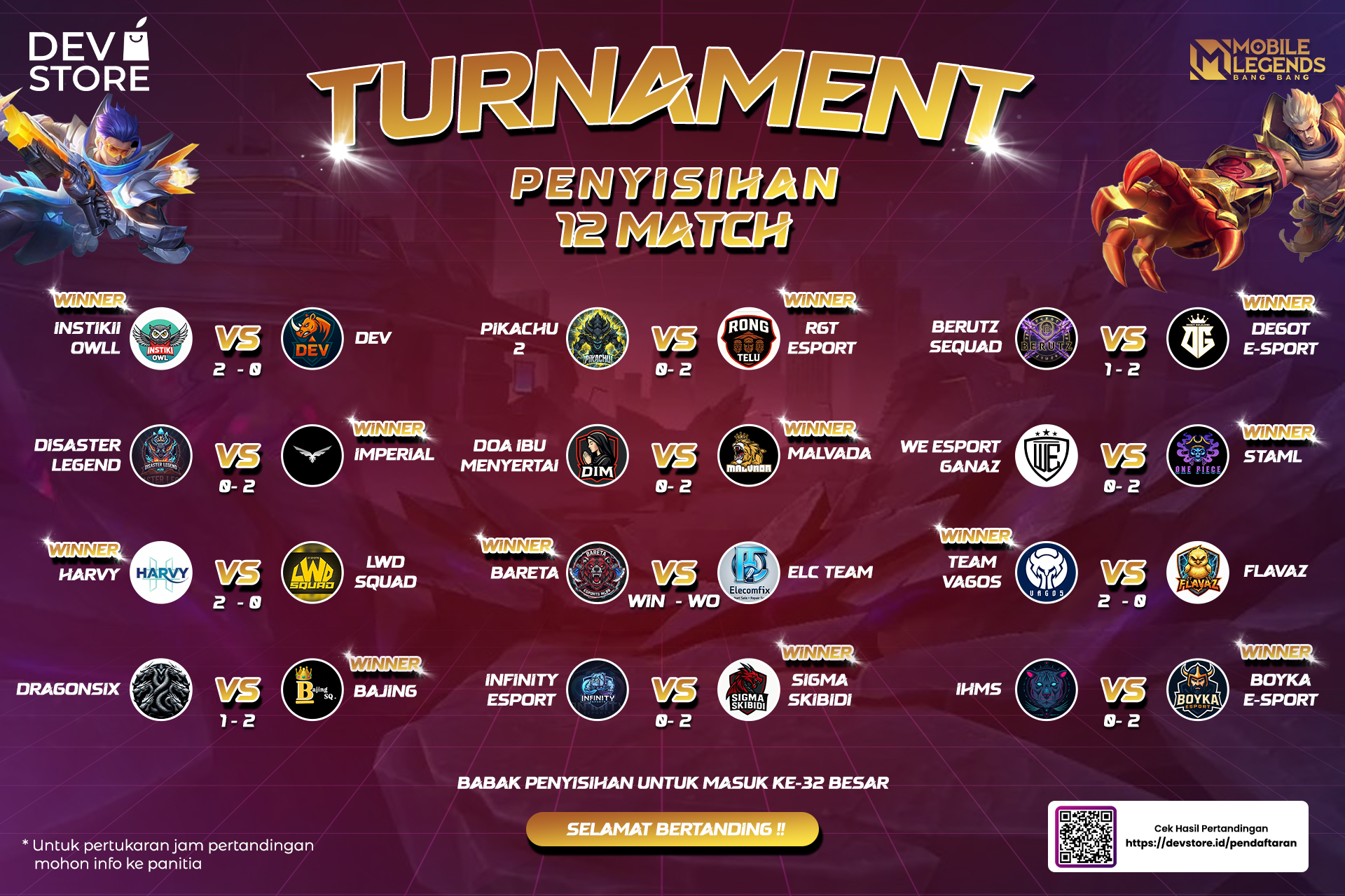 Jadwal Penyisihan